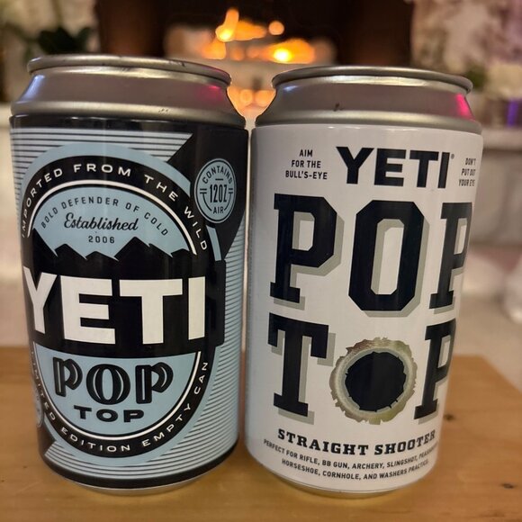 Yeti Pop Top Limited Edition Empty Storage Cans Stash Hidden Set of 2 - Picture 1 of 16